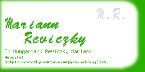 mariann reviczky business card